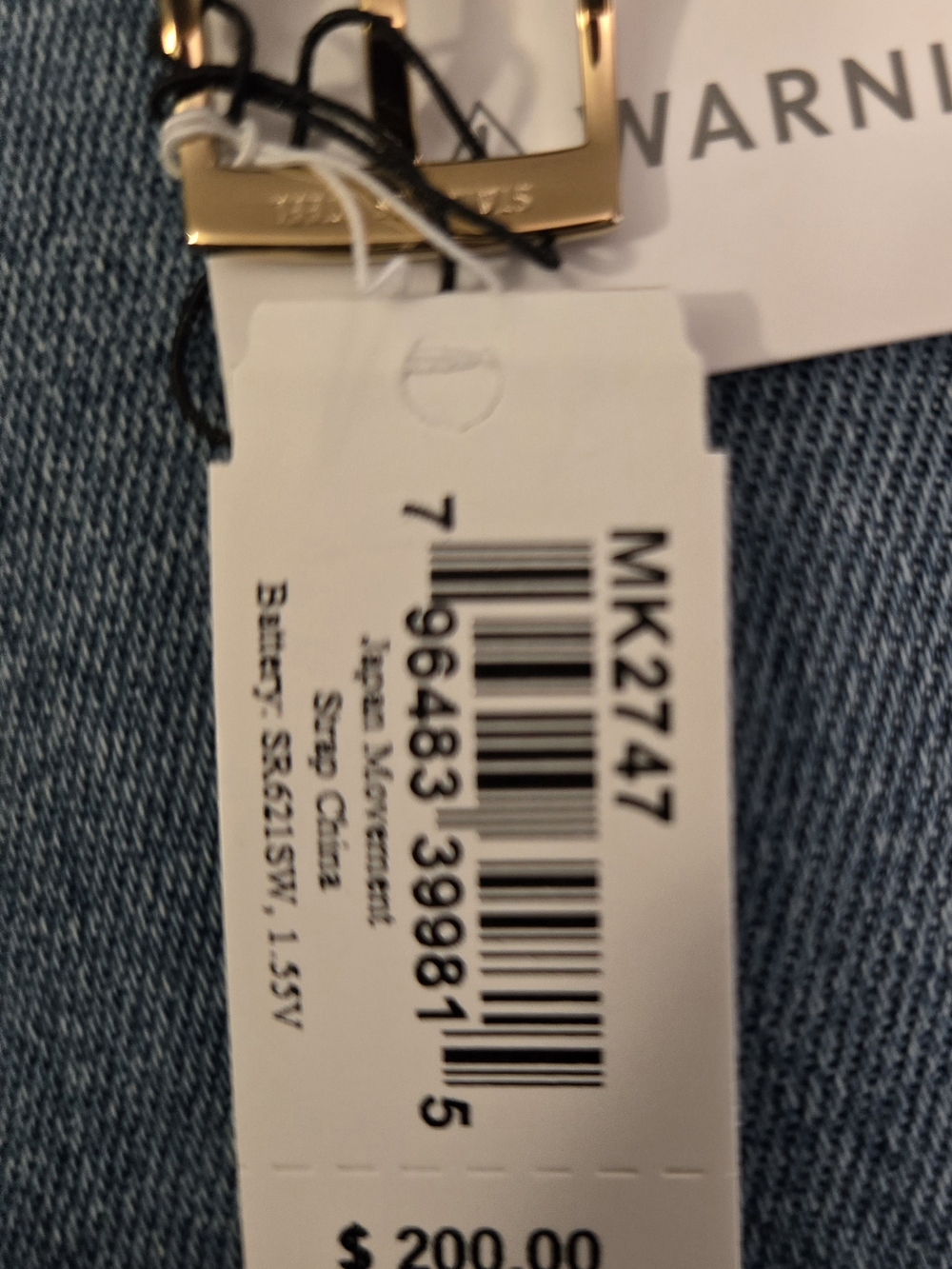 NIB-Michael Kors Black and Gold Minimalist Watch - Picture 3 of 8